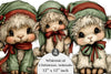 Whimsical Christmas Animals Clipart Bundle