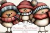 Whimsical Christmas Bird Clipart Bundle