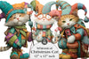 Whimsical Christmas Cat Clipart Bundle