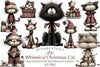 Whimsical Christmas Cat Clipart Design Bundle