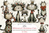 Whimsical Christmas Cats Clipart Bundle