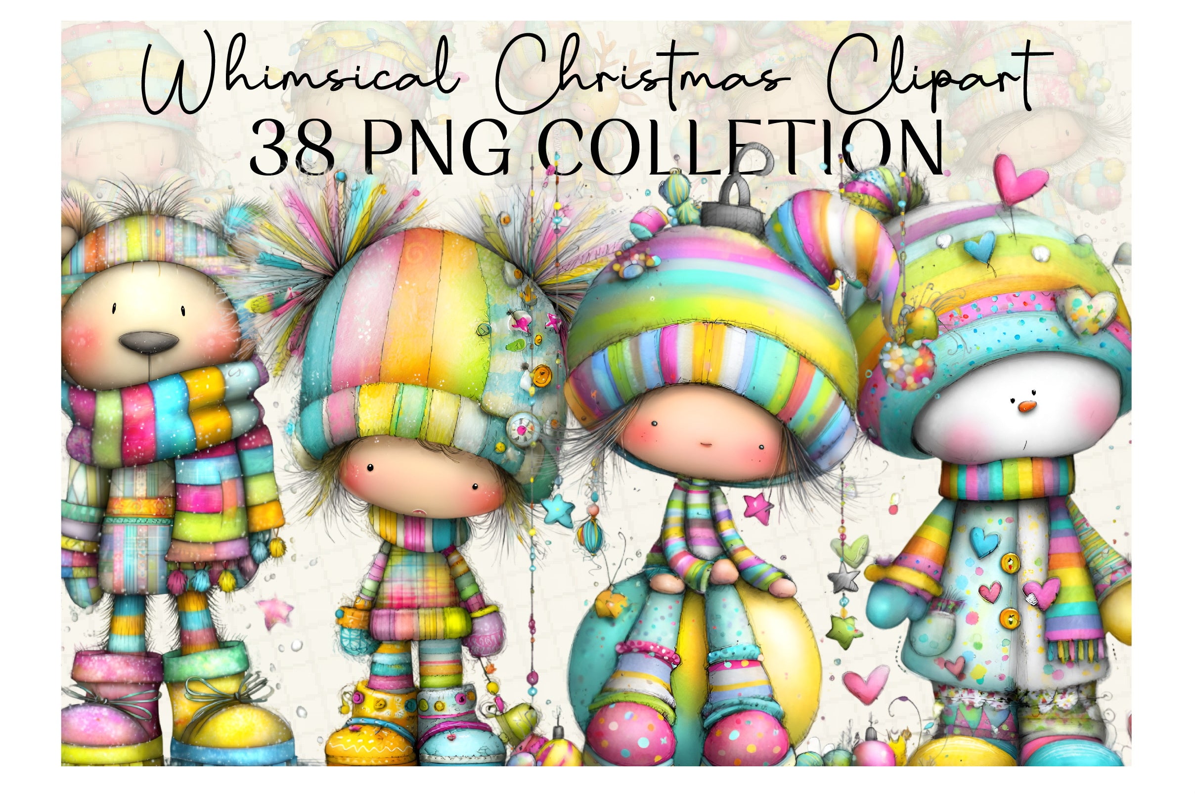 Whimsical Christmas Clipart Bundle