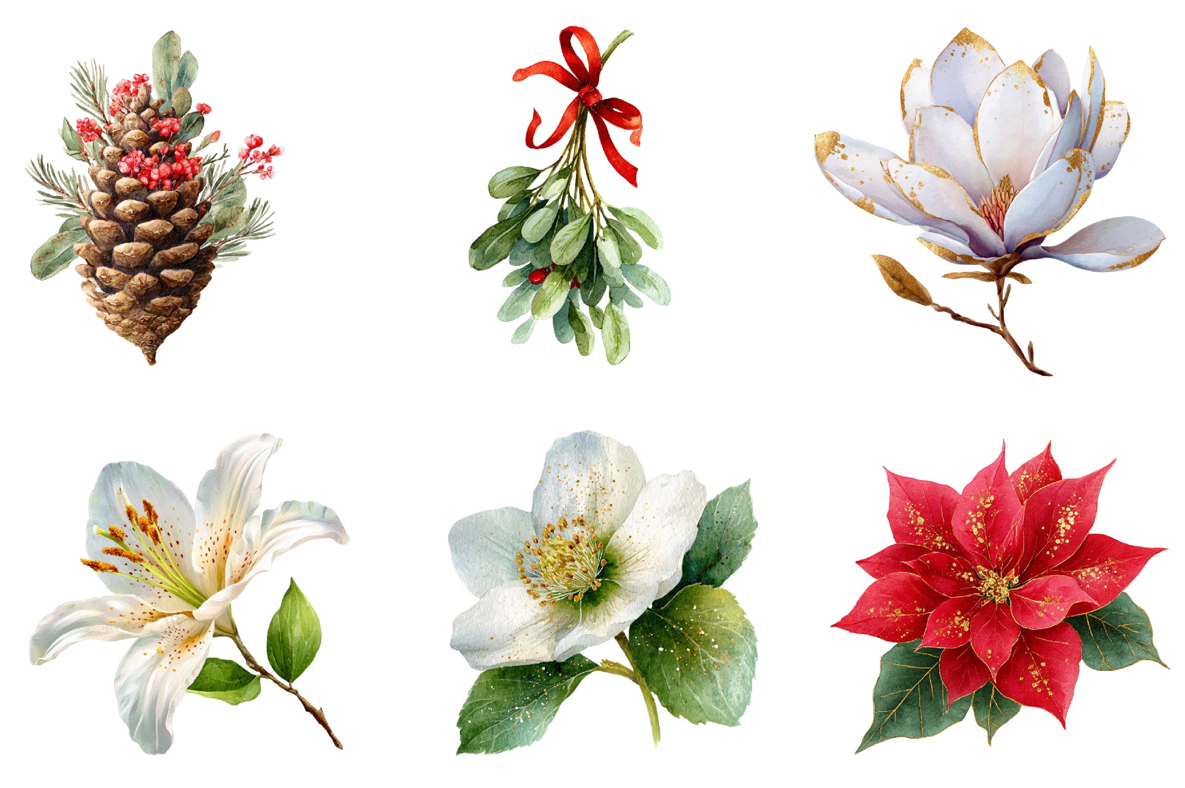 Whimsical Christmas Clipart Bundle