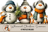 Whimsical Christmas Snowman Clipart Bundle