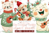 Whimsical Christmas Teddy Clipart Bundle