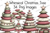Whimsical Christmas Tree Clipart Bundle