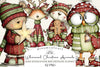 Whimsical Christmas Woodland Animals Clipart Bundle
