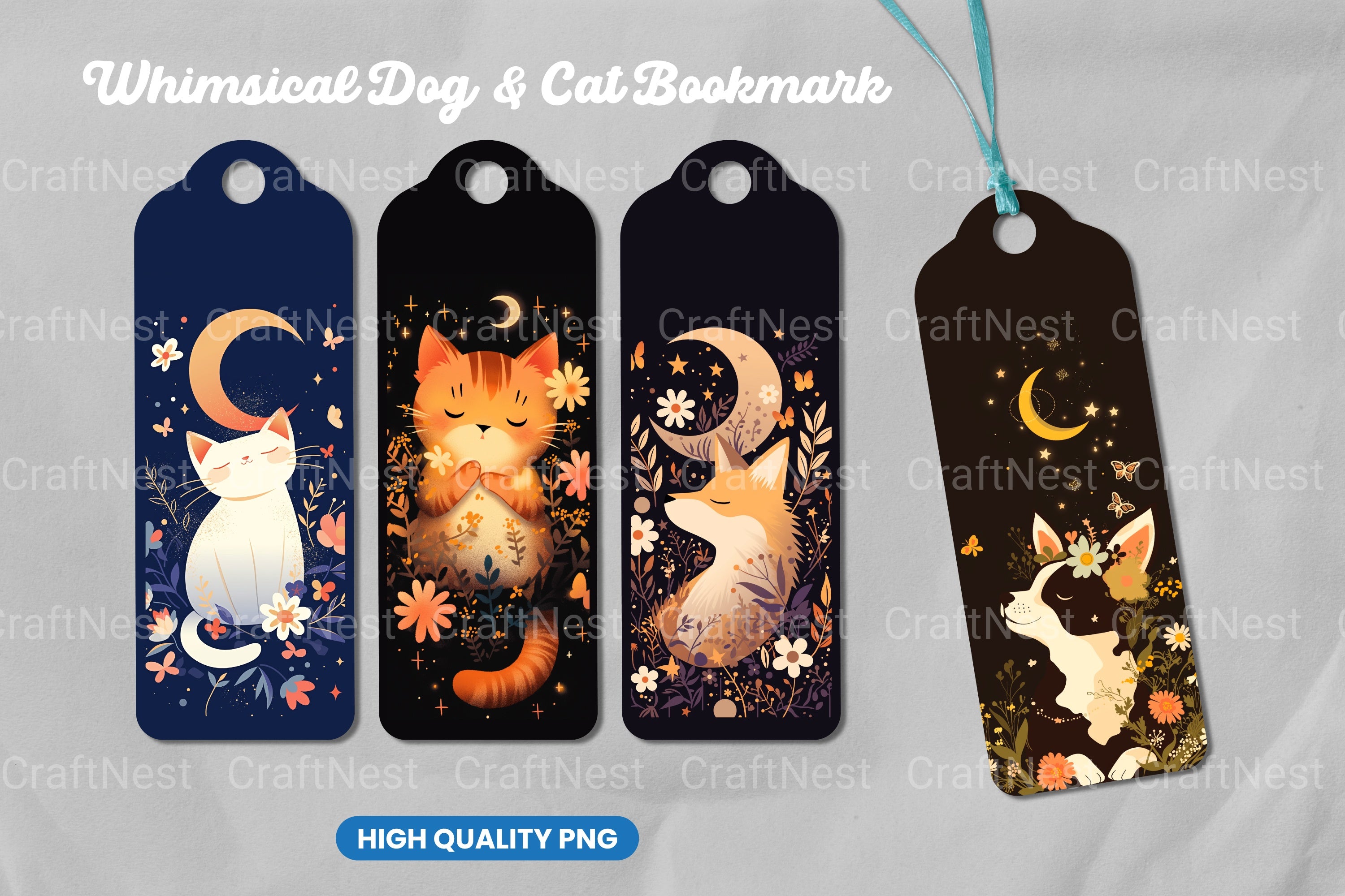 Whimsical Dog & Cat Clipart Bundle