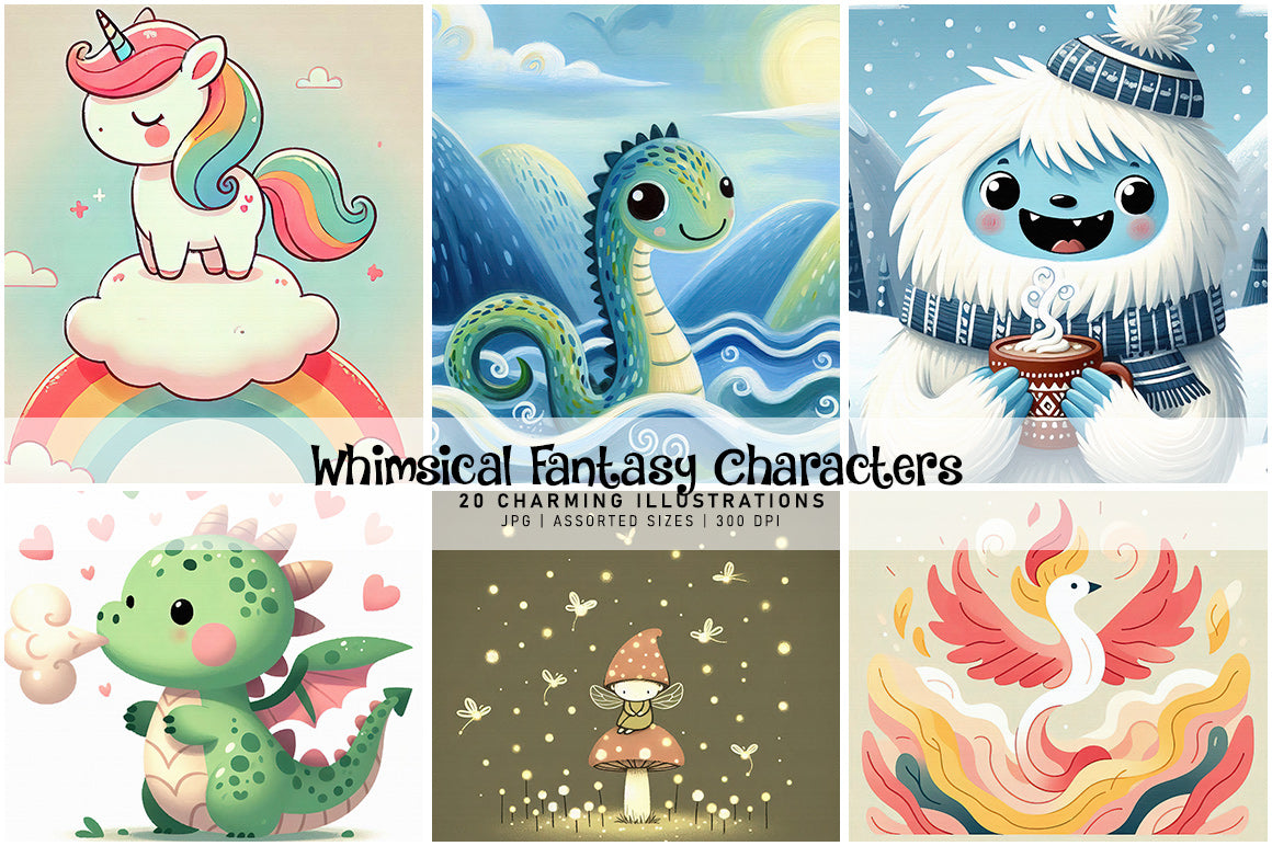 Whimsical Fantasy Characters - Nursery