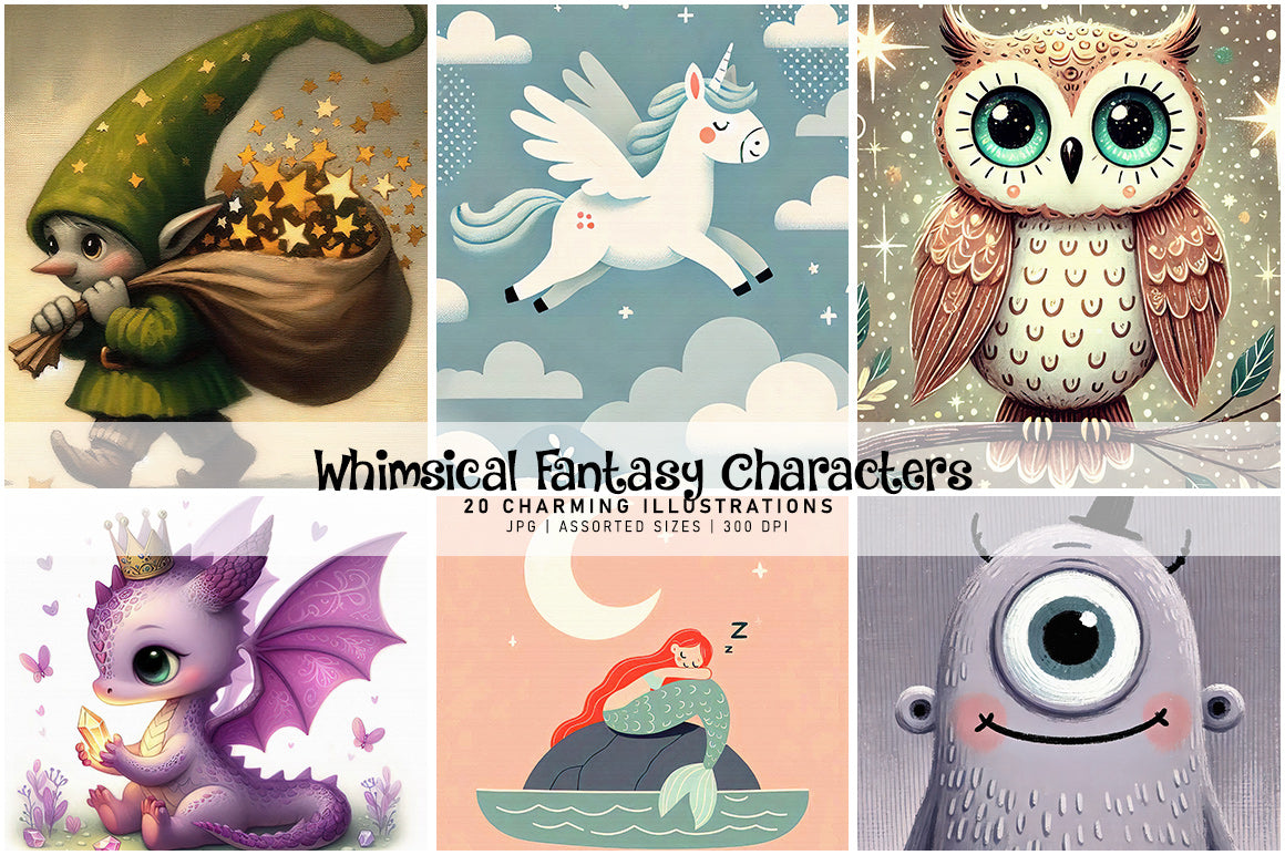 Whimsical Fantasy Characters - Nursery