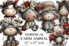 Whimsical Farm Animal Clipart Bundle