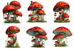 Whimsical Forest Mushroom Clipart Bundle - CraftNest - Digital Crafting and Art