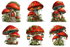 Whimsical Forest Mushroom Clipart Bundle - CraftNest - Digital Crafting and Art