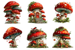 Whimsical Forest Mushroom Clipart Bundle - CraftNest - Digital Crafting and Art