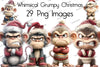 Whimsical Grumpy Christmas Clipart Bundle