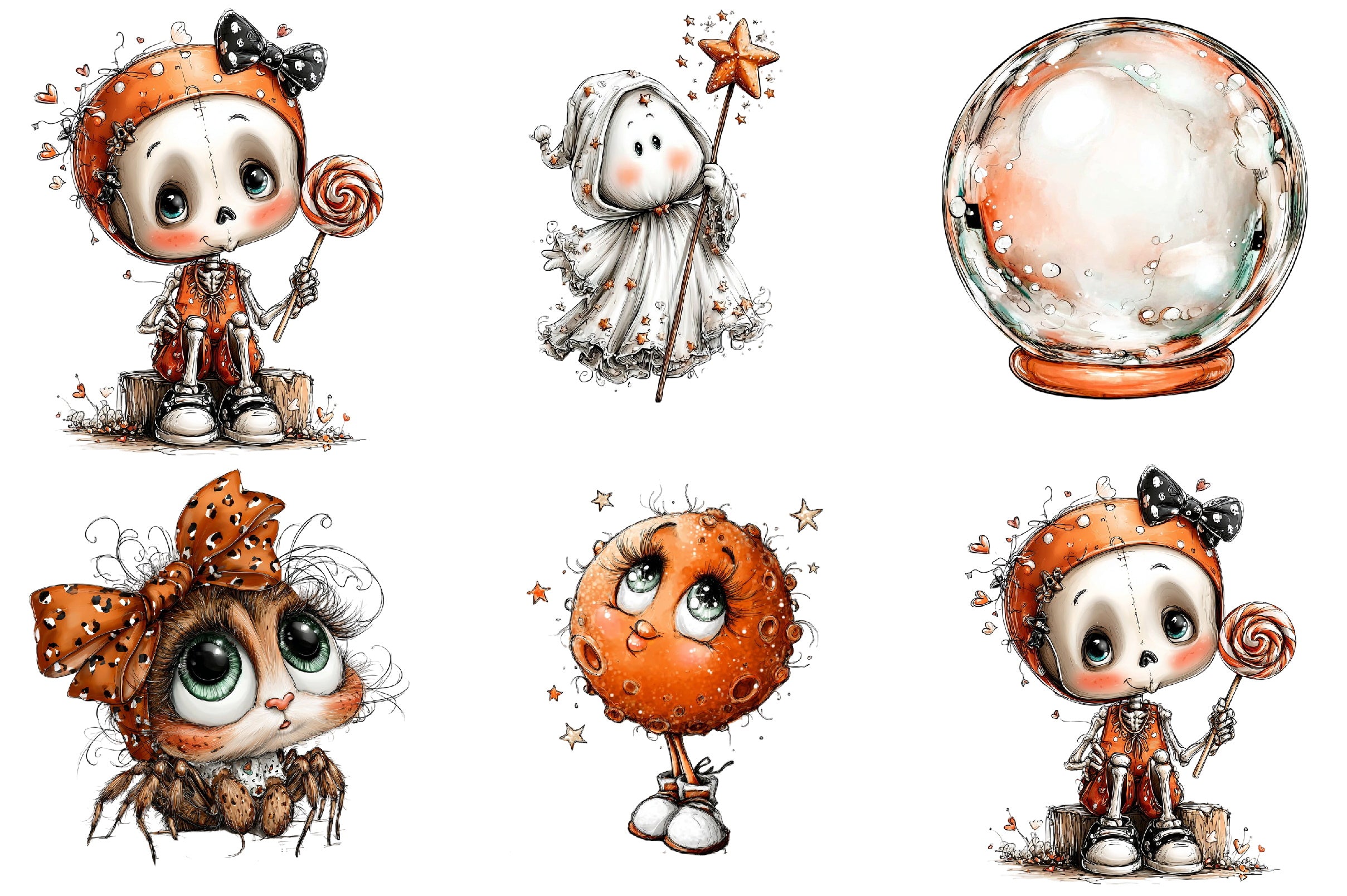 Whimsical Halloween Clipart Bundle