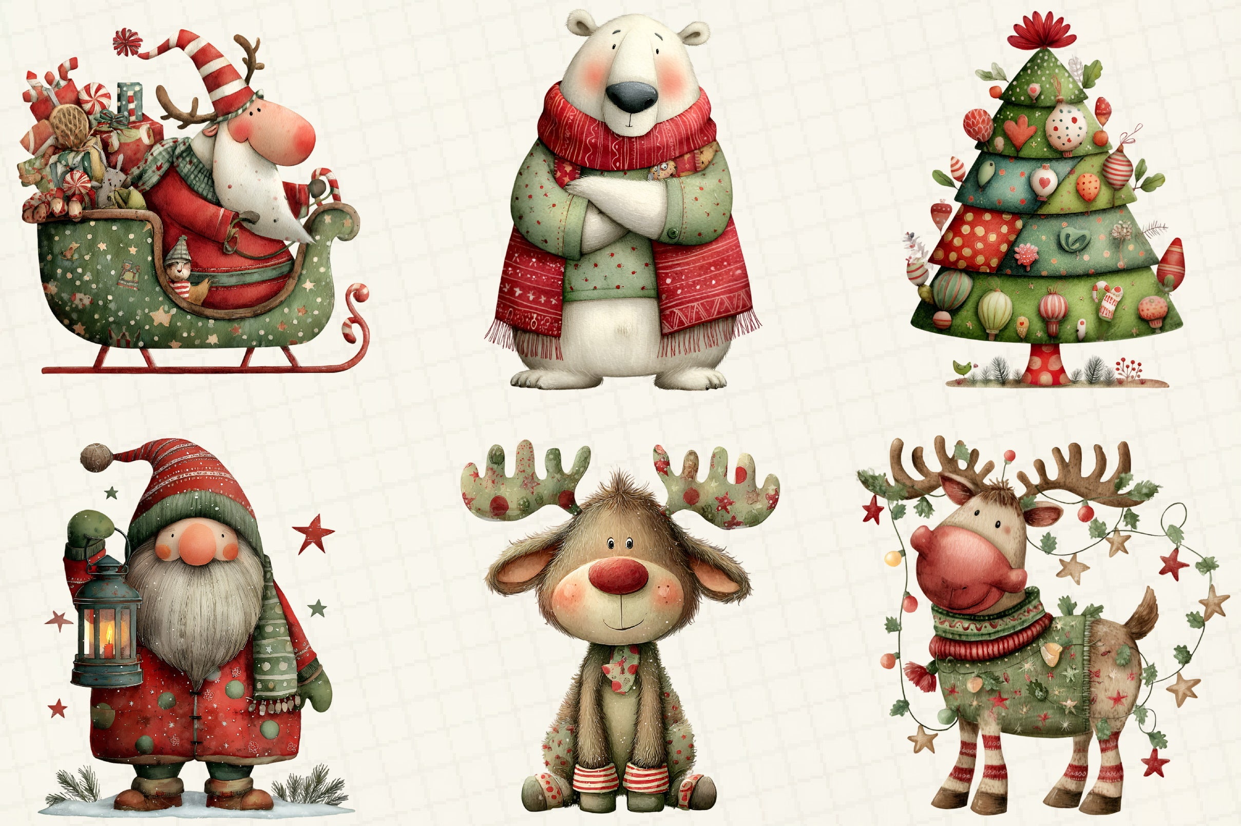 Whimsical Holiday Clipart Bundle