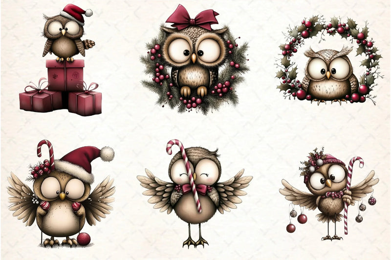 Whimsical Owl Clipart Bundle - CraftNest - Digital Crafting and Art