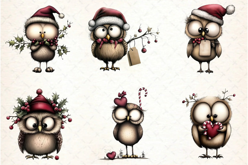 Whimsical Owl Clipart Bundle - CraftNest - Digital Crafting and Art