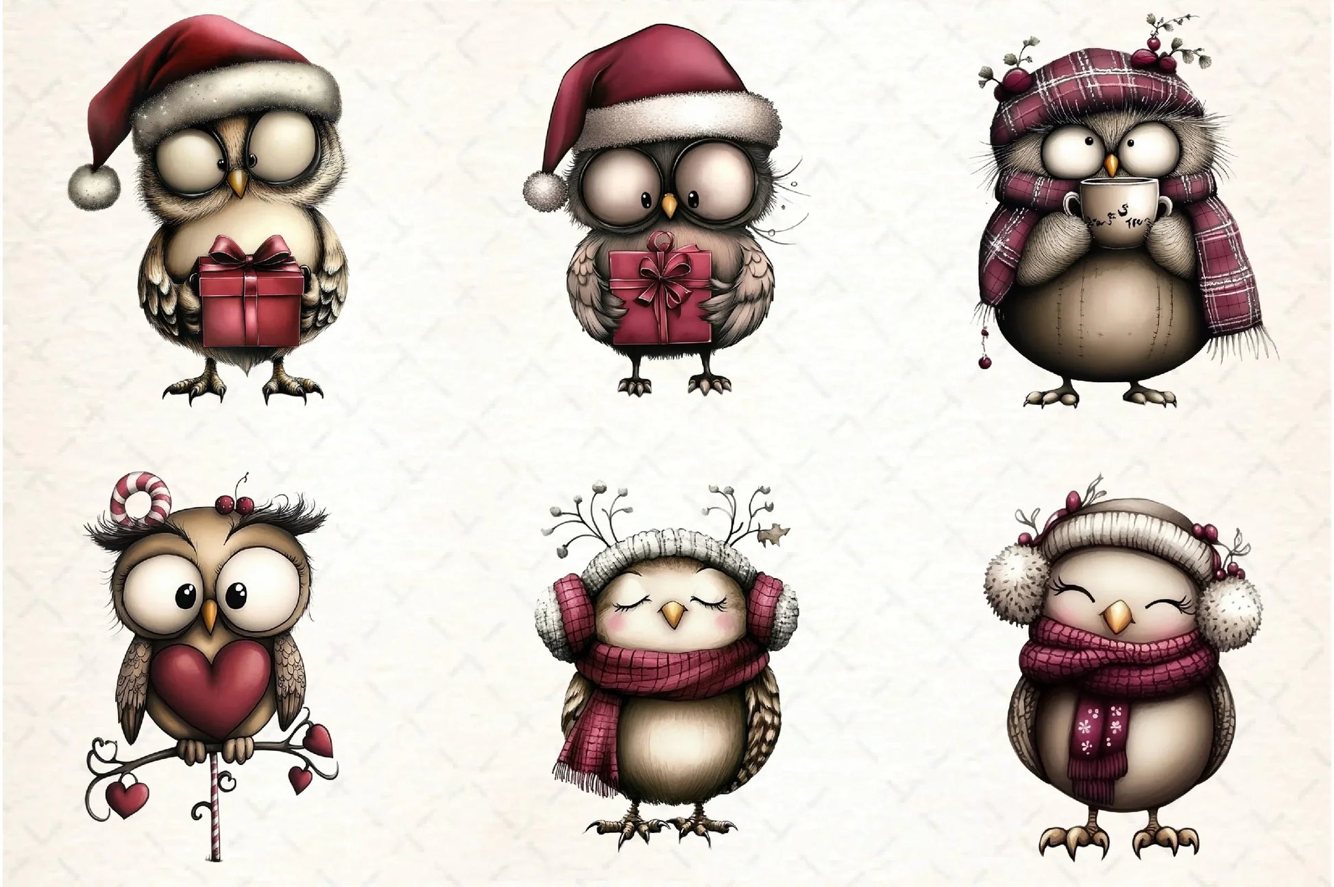 Whimsical Owl Clipart Bundle - CraftNest - Digital Crafting and Art