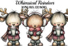 Whimsical Reindeer Clipart Bundle
