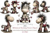 Whimsical Rocking Horse Clipart Bundle