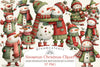 Whimsical Snowman Christmas Clipart Bundle