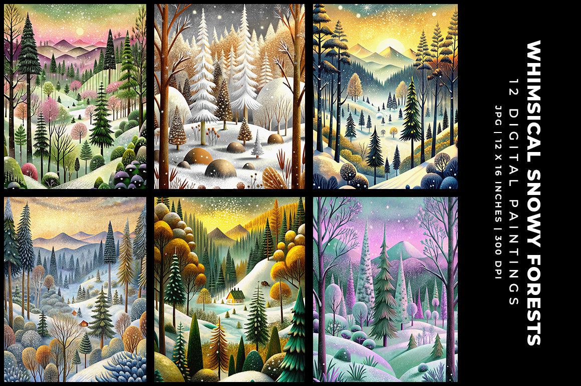 Whimsical Snowy Forests