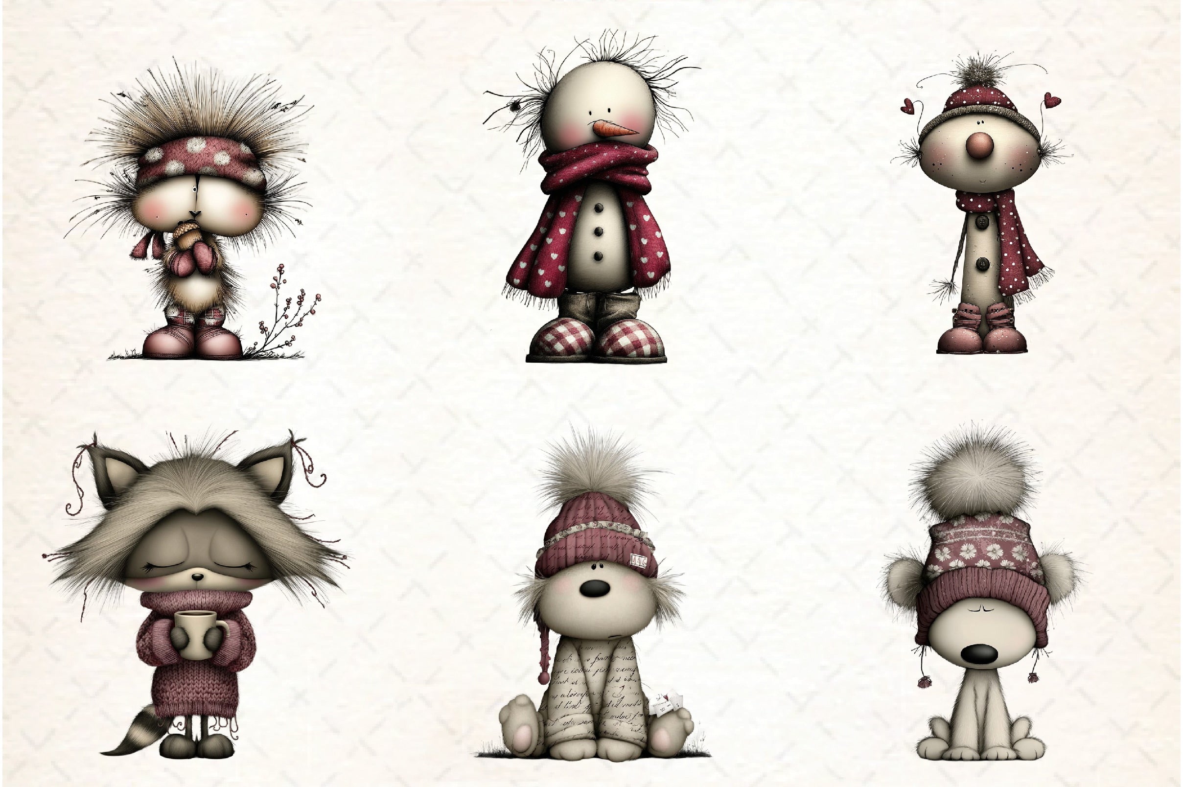 Whimsical Winter Clipart Bundle