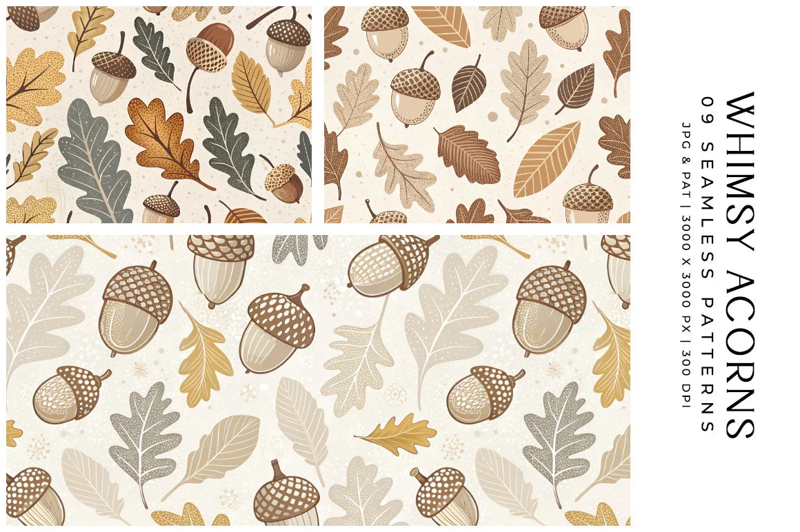 Whimsy Acorns - Autumn - CraftNest - Digital Crafting and Art
