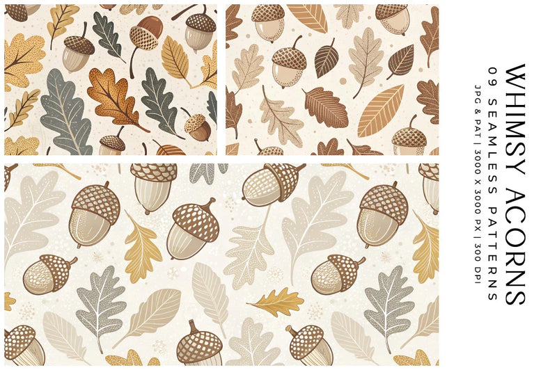 Whimsy Acorns - Autumn - CraftNest - Digital Crafting and Art