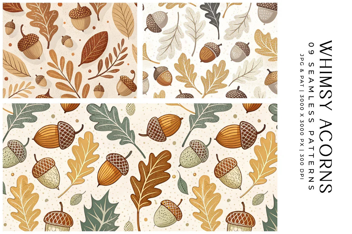 Whimsy Acorns - Autumn - CraftNest - Digital Crafting and Art