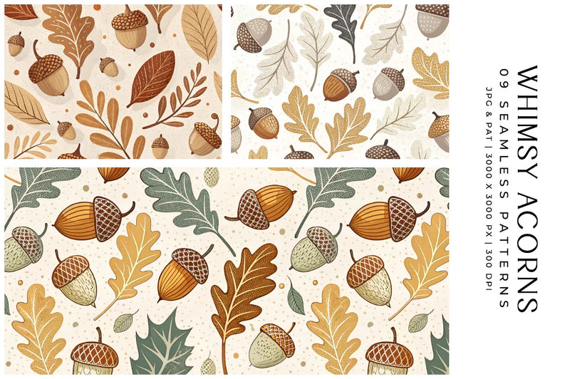 Whimsy Acorns - Autumn - CraftNest - Digital Crafting and Art