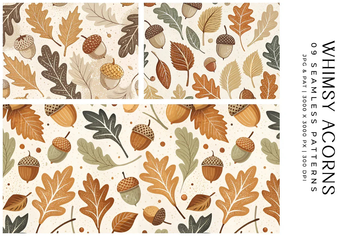 Whimsy Acorns - Autumn - CraftNest - Digital Crafting and Art