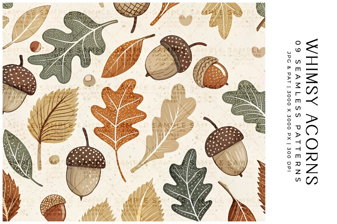 Whimsy Acorns - Autumn - CraftNest - Digital Crafting and Art