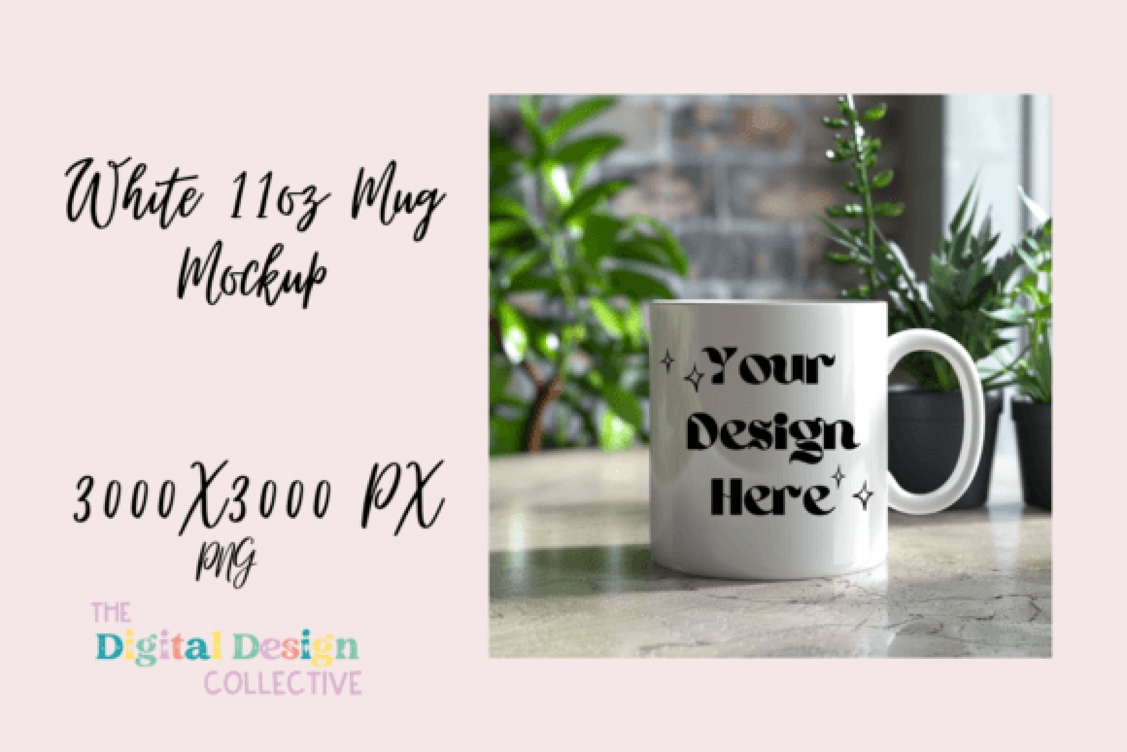 Natural White Coffee Mug Mockup