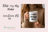White Coffee Mug Mockup Featuring Woman
