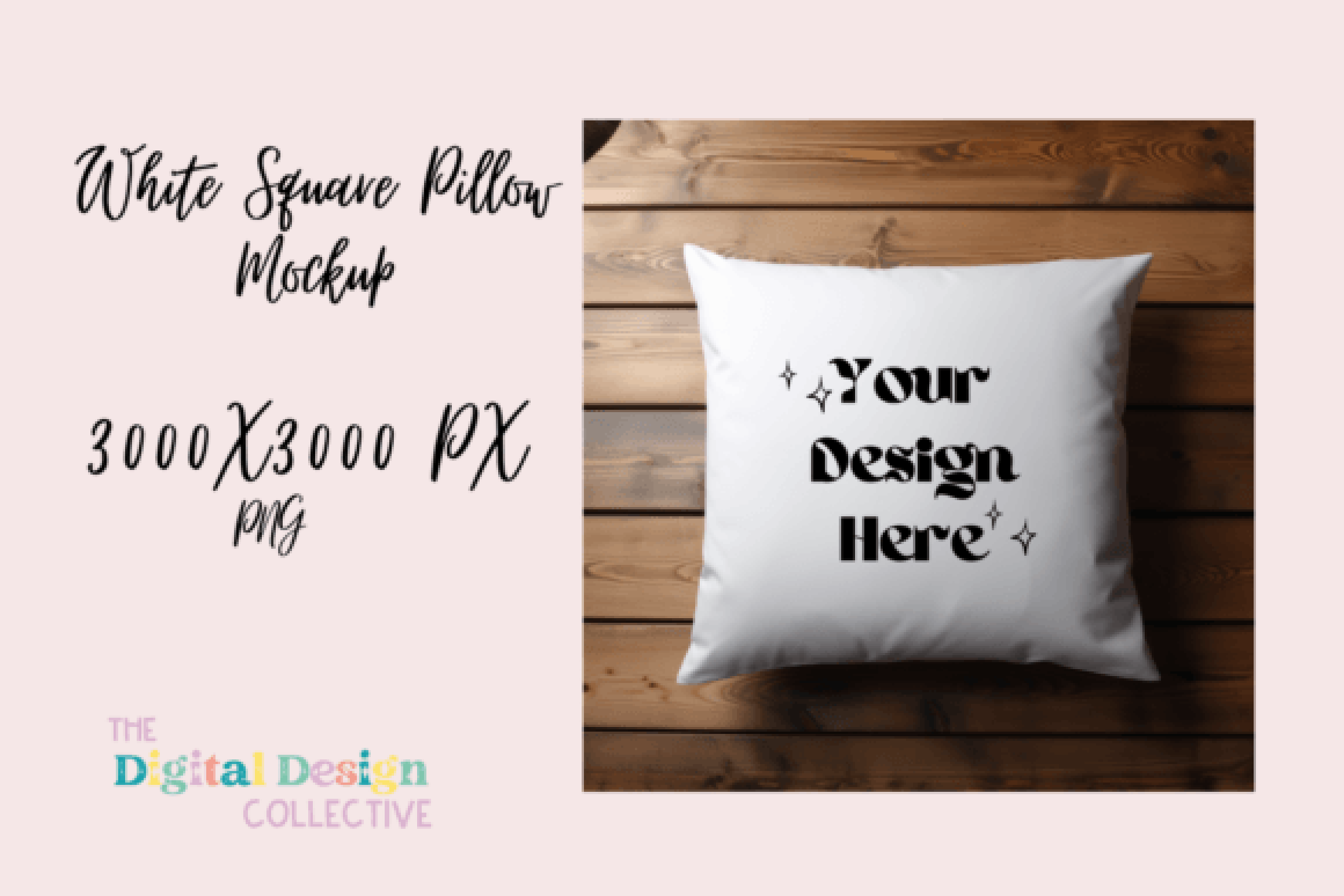 High-Quality White Square Pillow Mockup Design