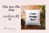 High-Quality White Square Pillow Mockup Design