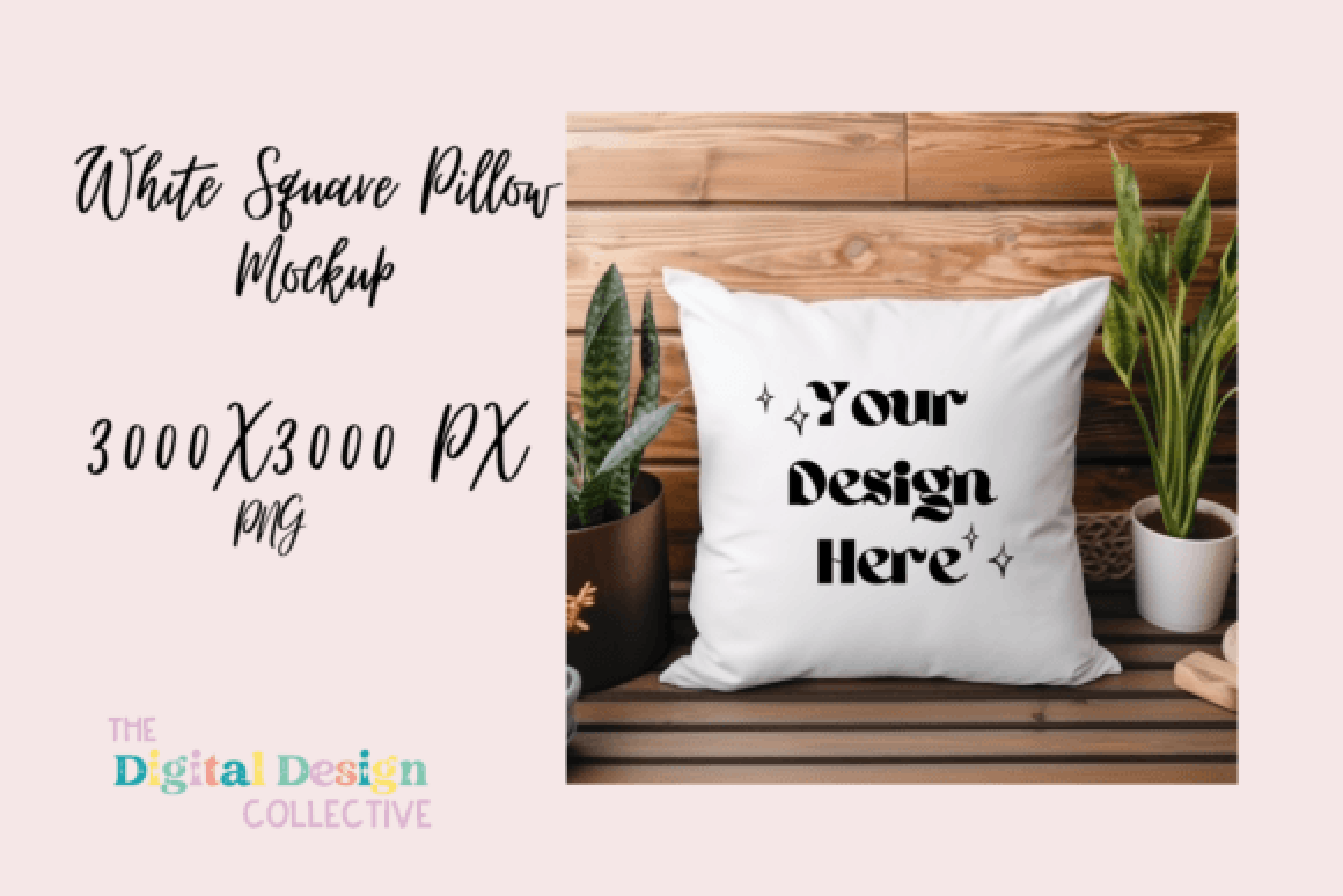 Stylish White Square Pillow Mockup Design Template