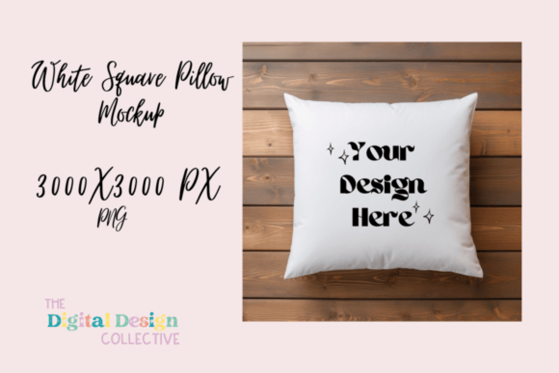 White Square Pillow Mockup Design