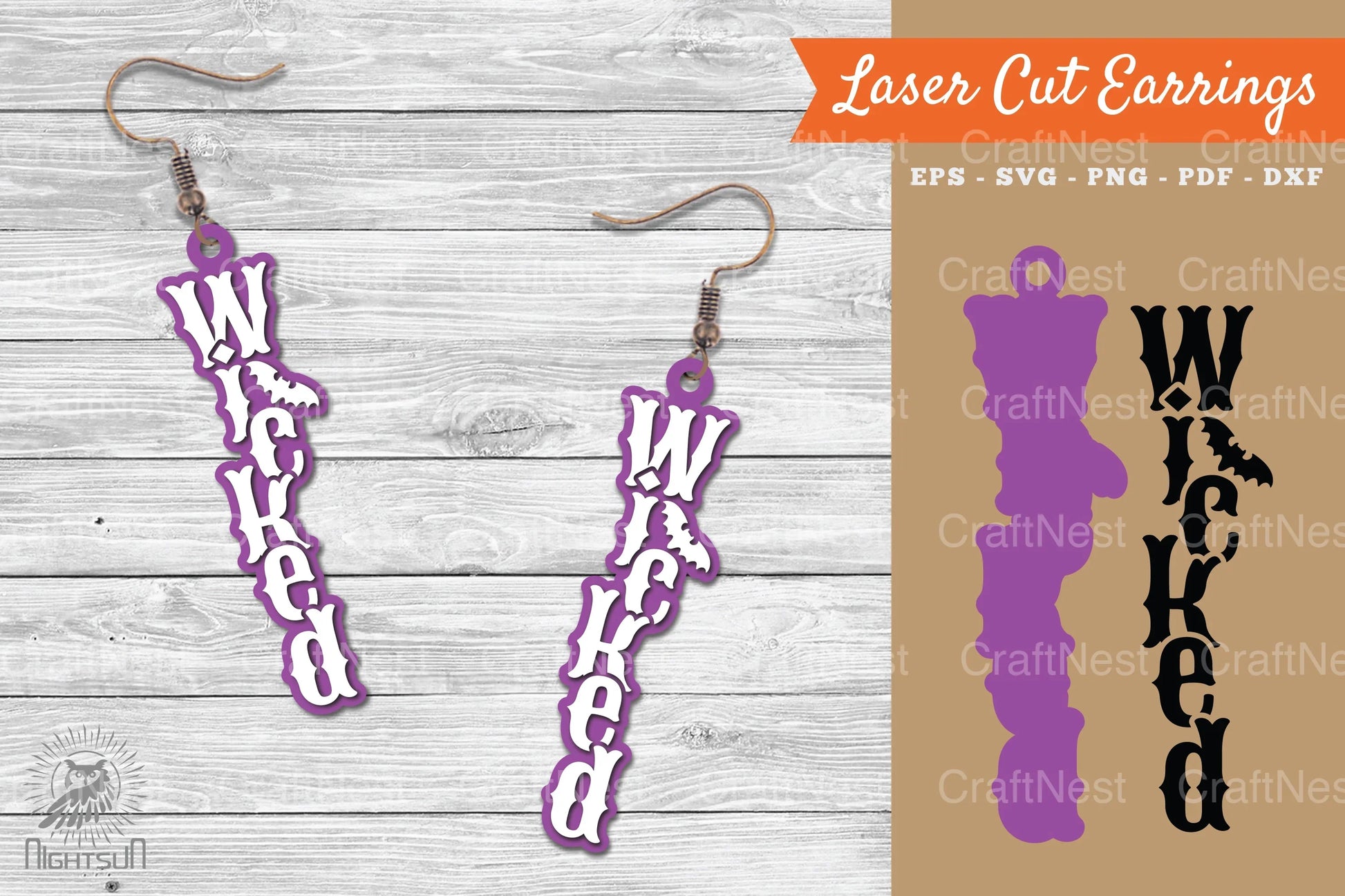 Wicked Laser Cut Earrings SVG Bundle - CraftNest - Digital Crafting and Art