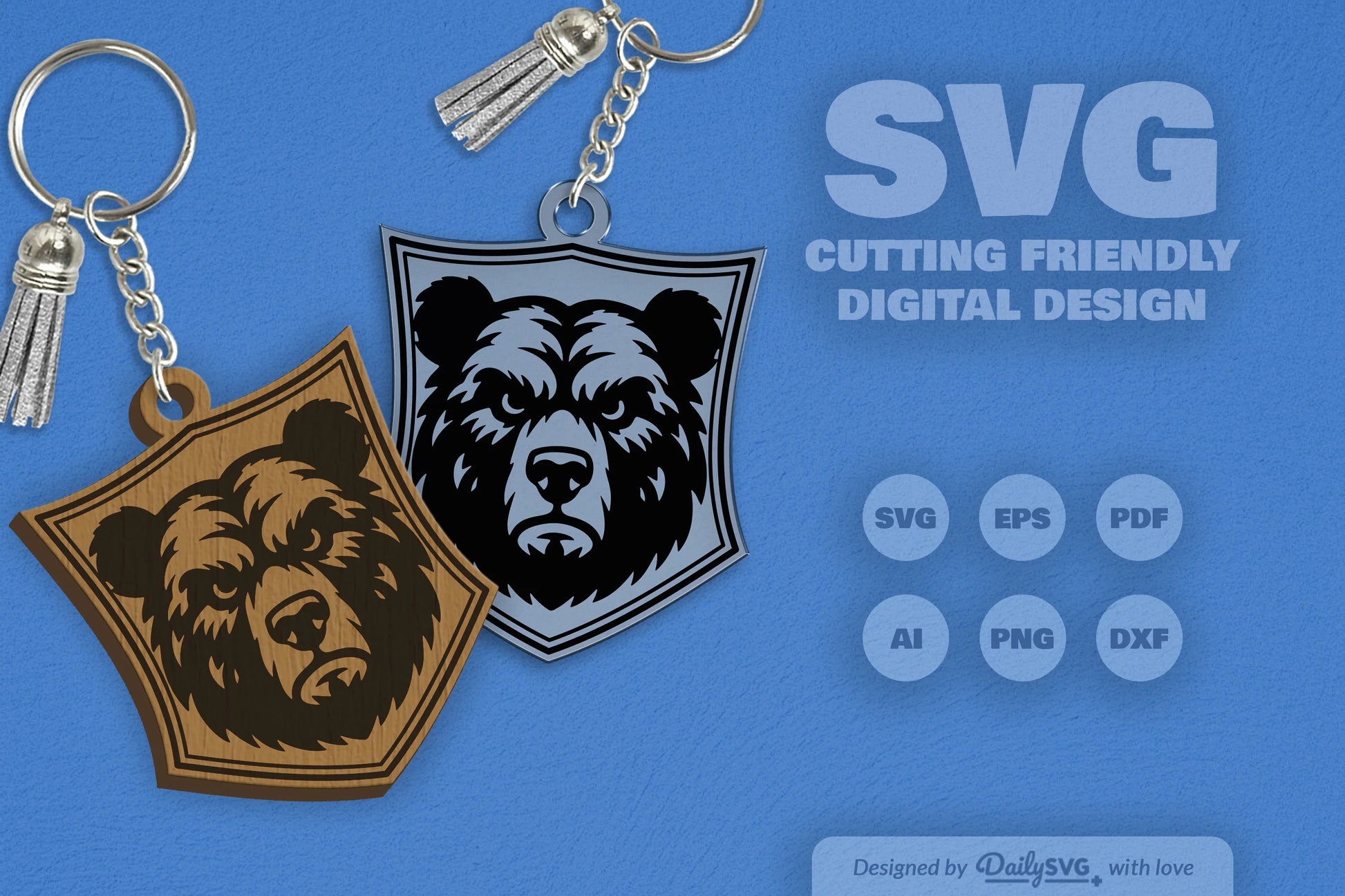 Wild Animal Keychain SVG Bundle SVGs 8 - CraftNest - Digital Crafting and Art