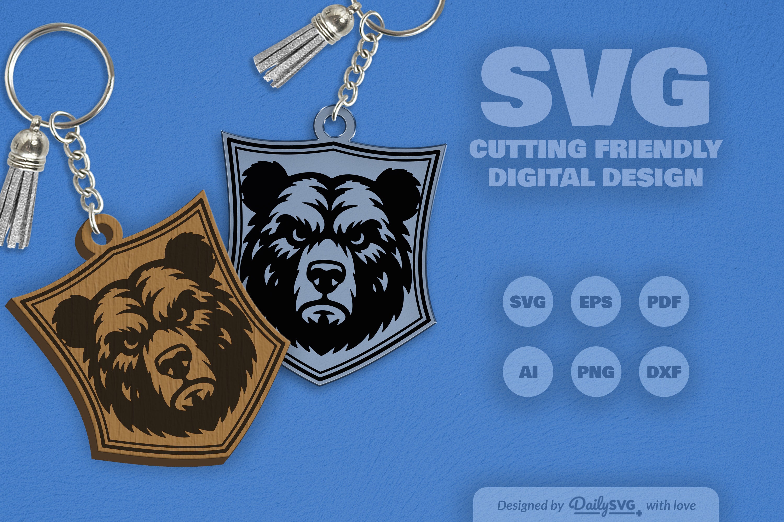 Wild Animal Keychain SVG Bundle SVGs 8