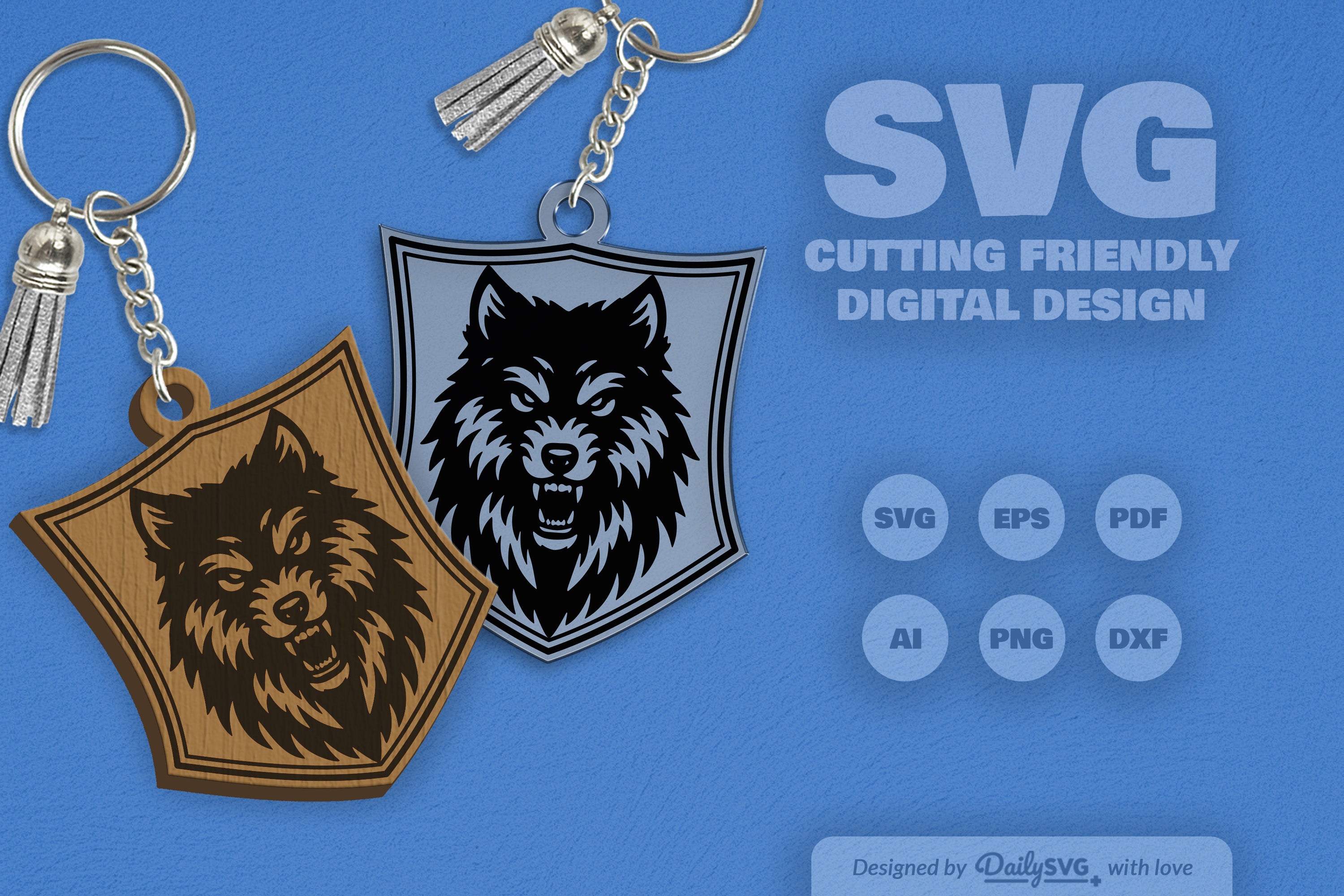 Wild Animal Keychain SVG Bundle 1