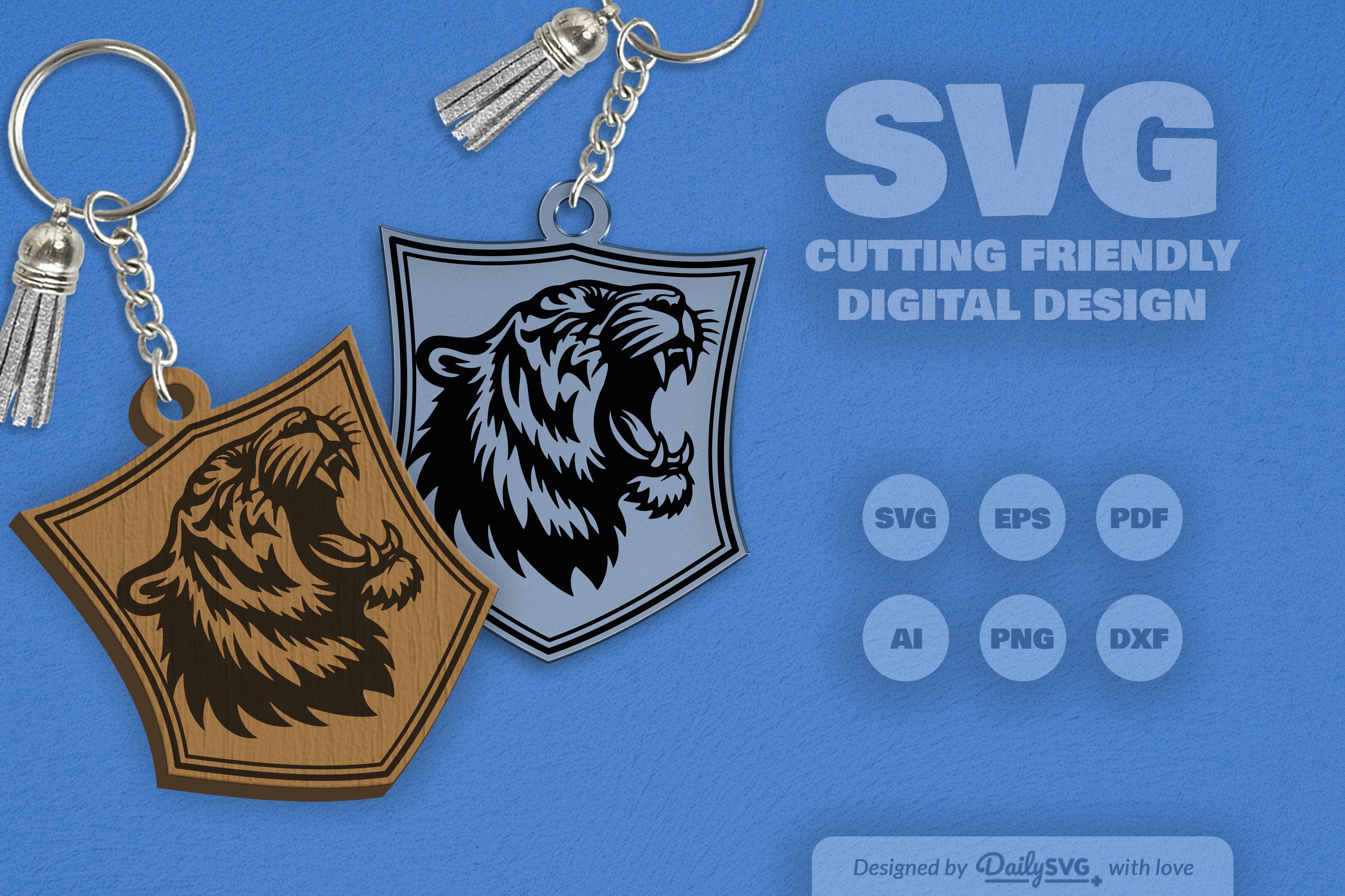 Wild Animal Keychain SVG Bundle 10