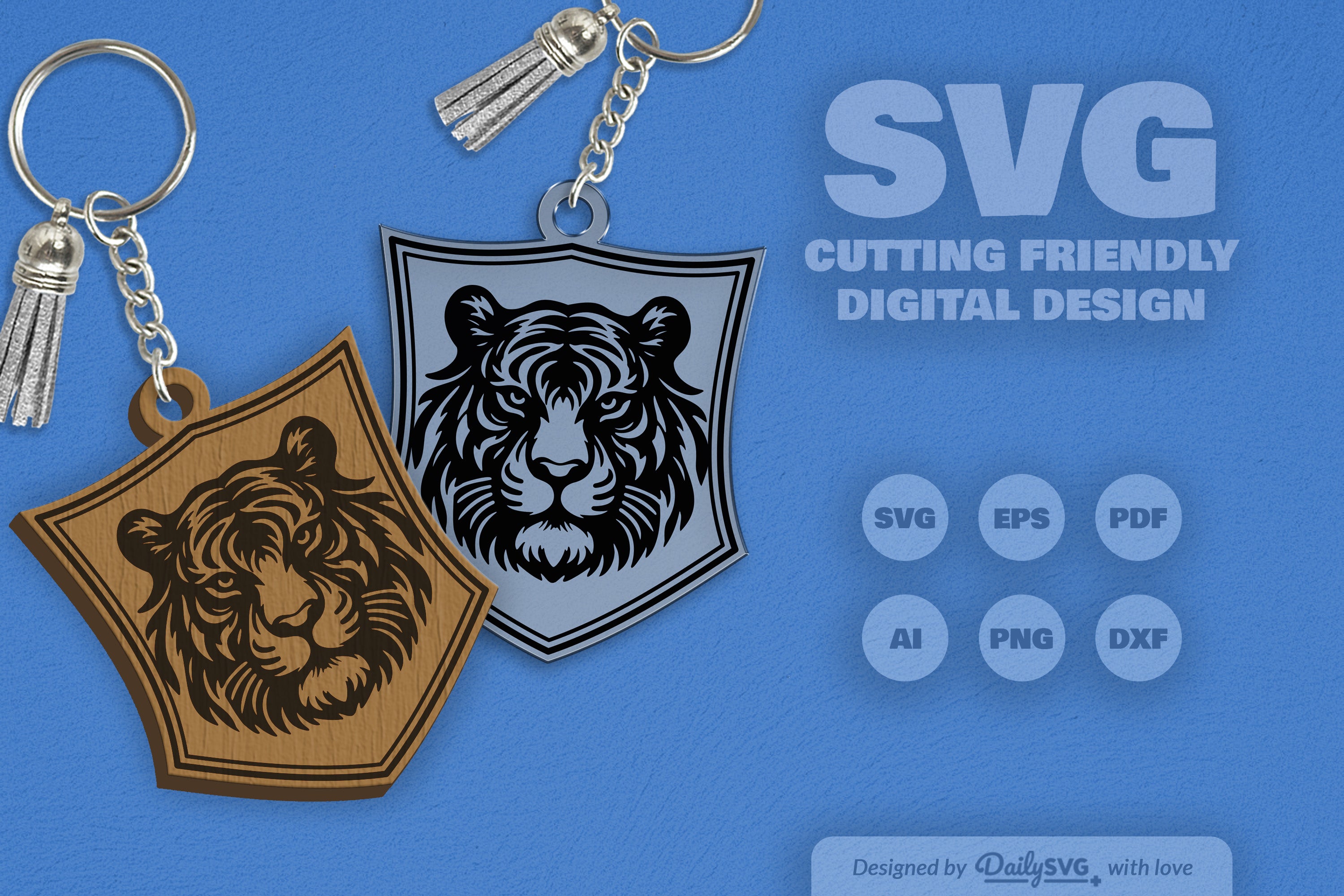 Wild Animal Keychain SVG Bundle SVGs