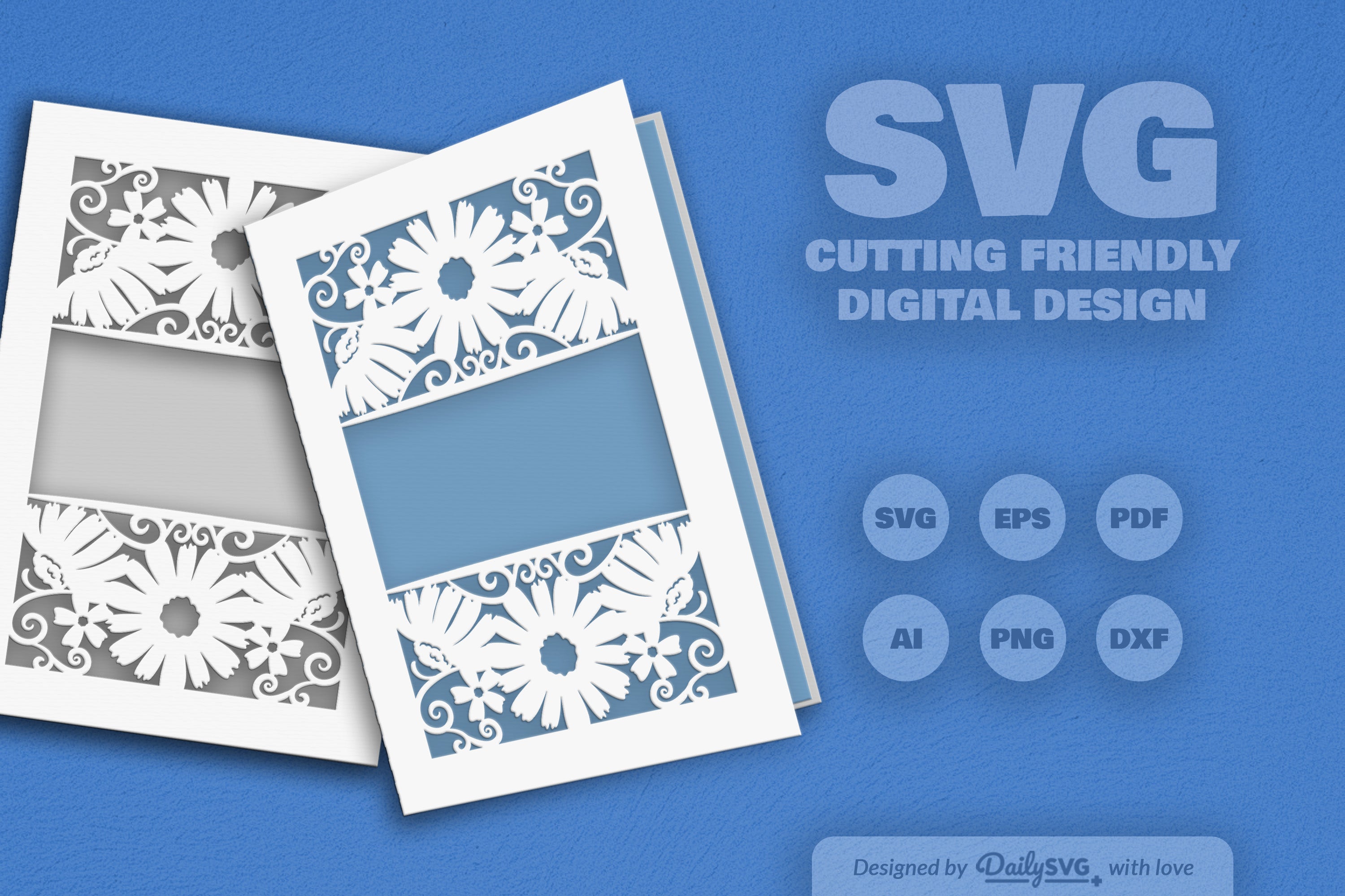 Wild Floral Cutaway Card Paper Cut SVG Bundle 5