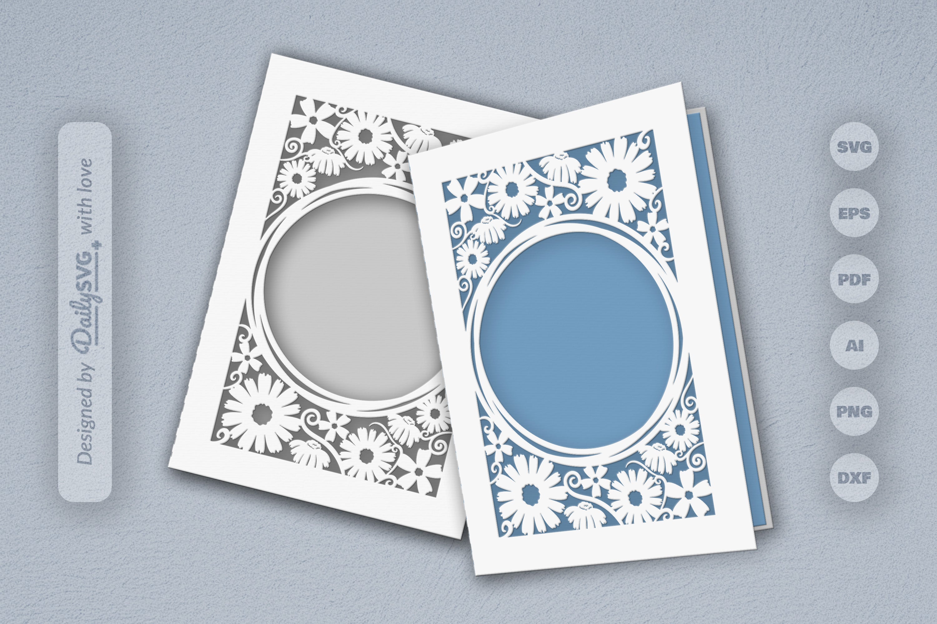 Wild Floral Cutaway Card Paper Cut SVG Bundle 9