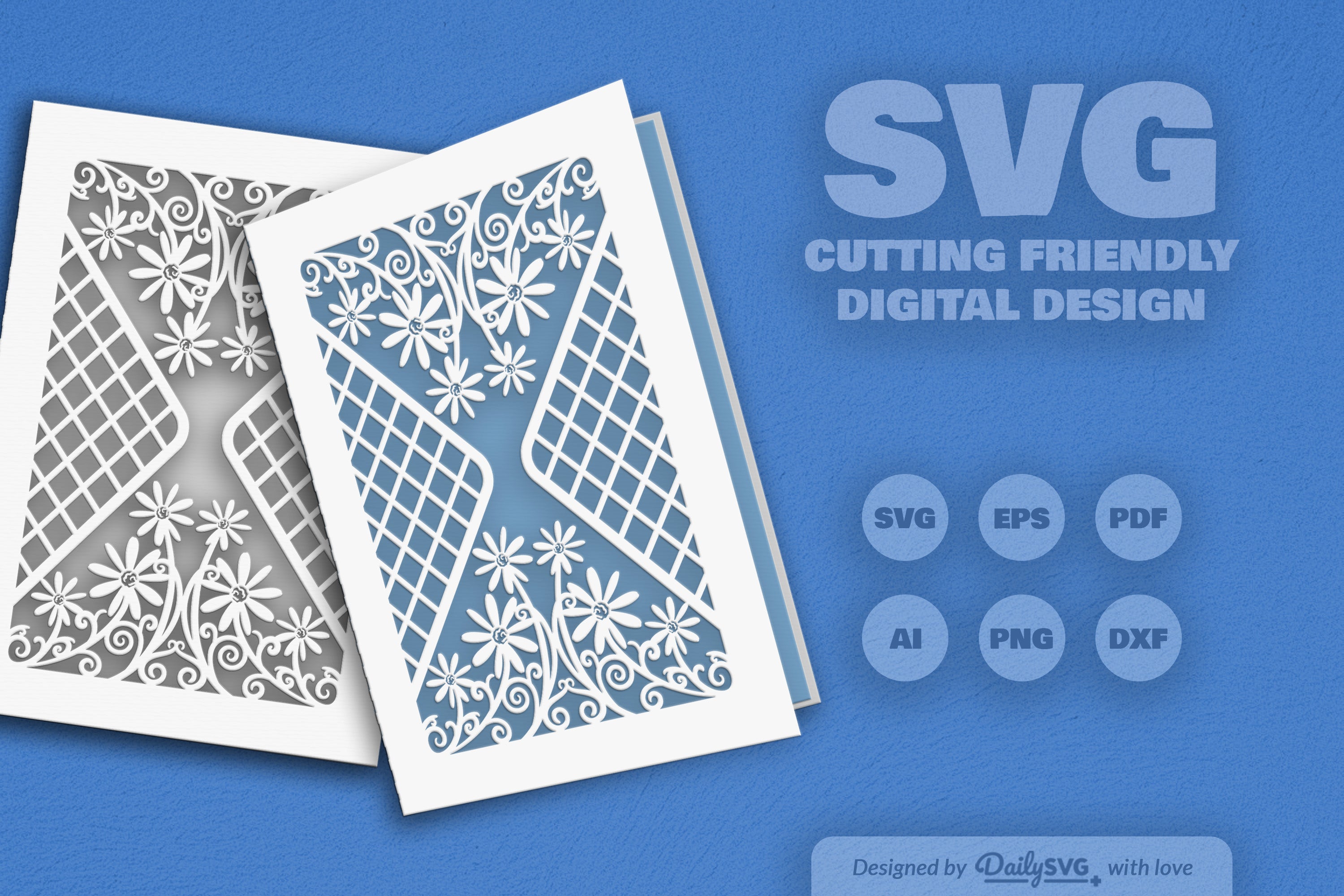 Wild Floral Cutaway Card Paper Cut SVG Bundle 8